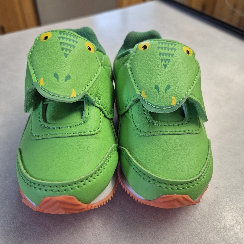 Reebok Green Dinosaur Kids Sneakers